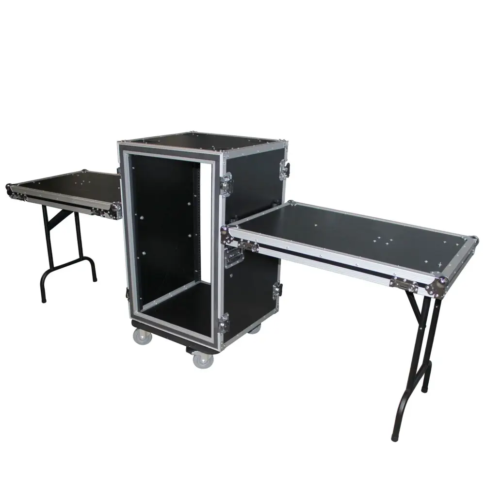 14U Shockproof Rack Case Dual Side Tables
