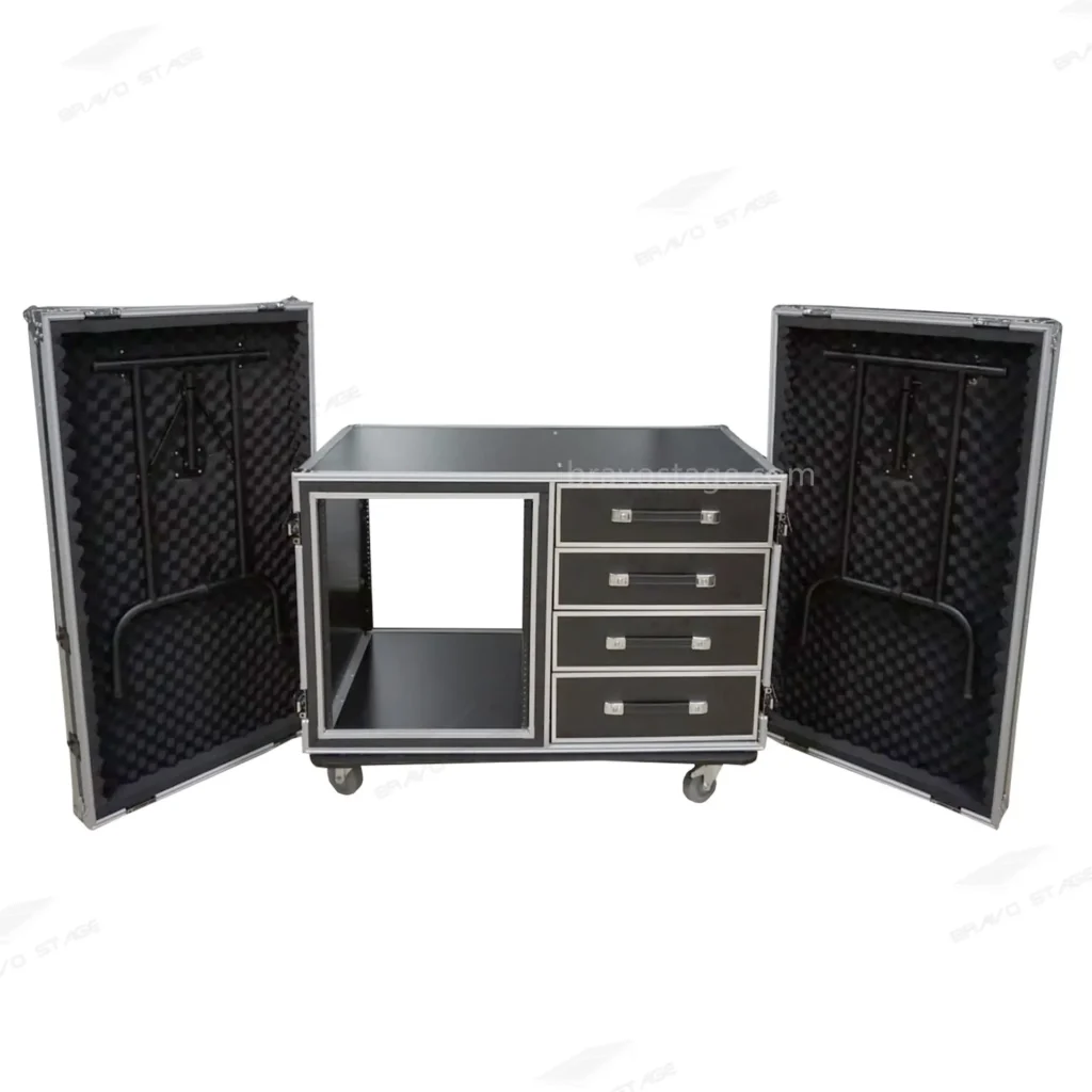 12U Shockproof Workstation Case With Drawers