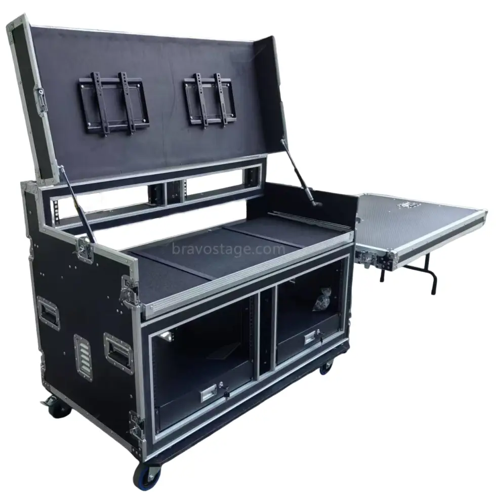 Mobile Video DJ Production Workstation Flight Case