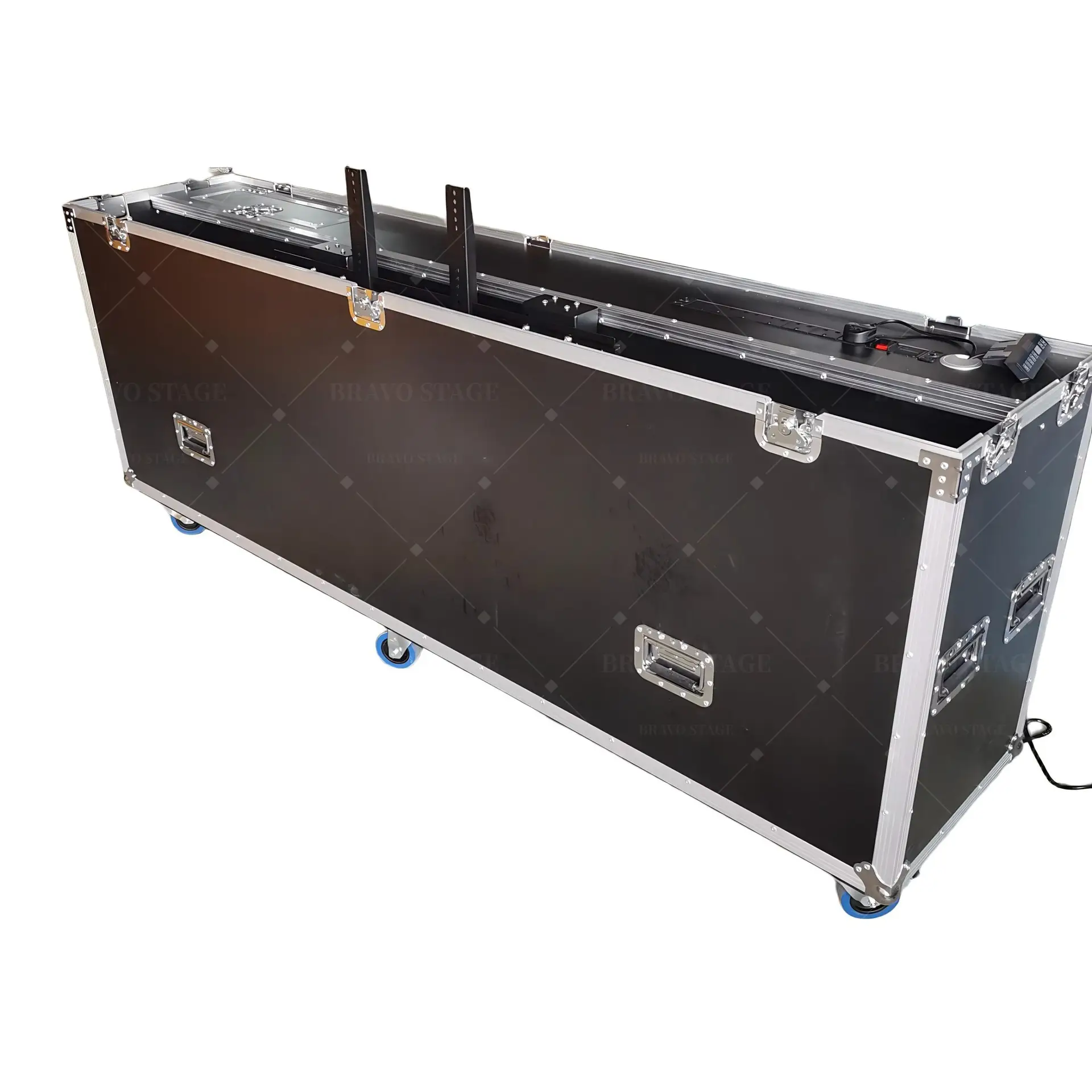 Motorized Universal Flight Case For Flat Panel Monitor LED LCD TV Dual 80″ to 90″