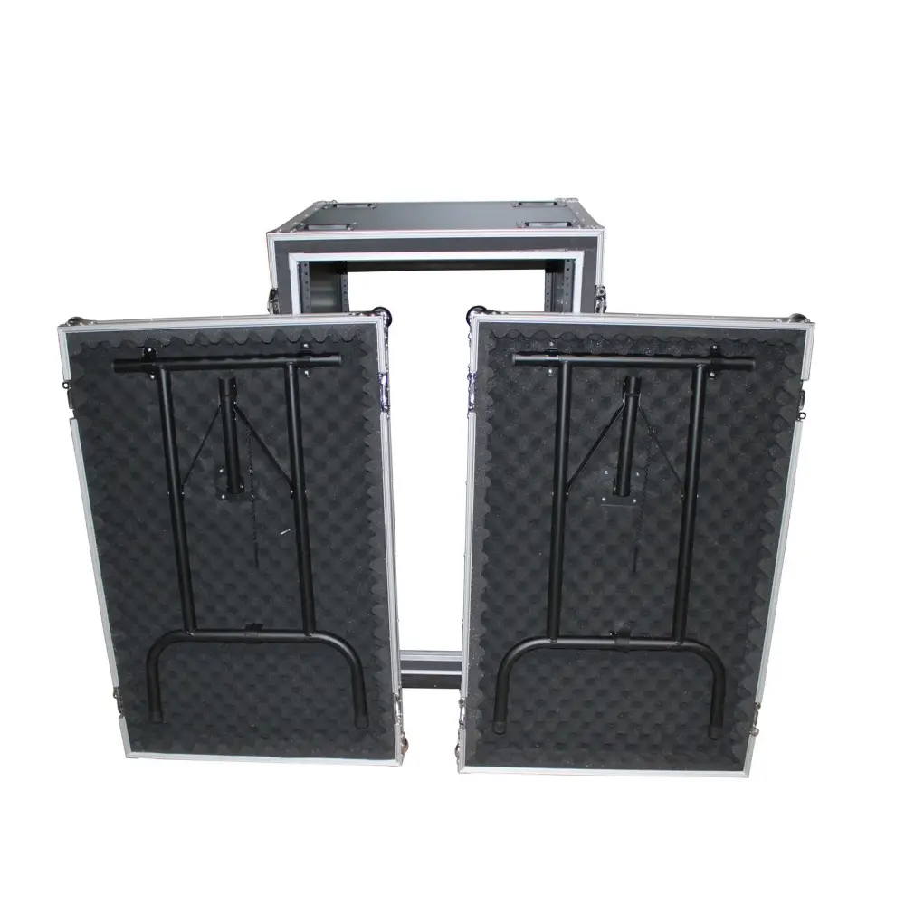 14U Shockproof Rack Case Dual Side Tables