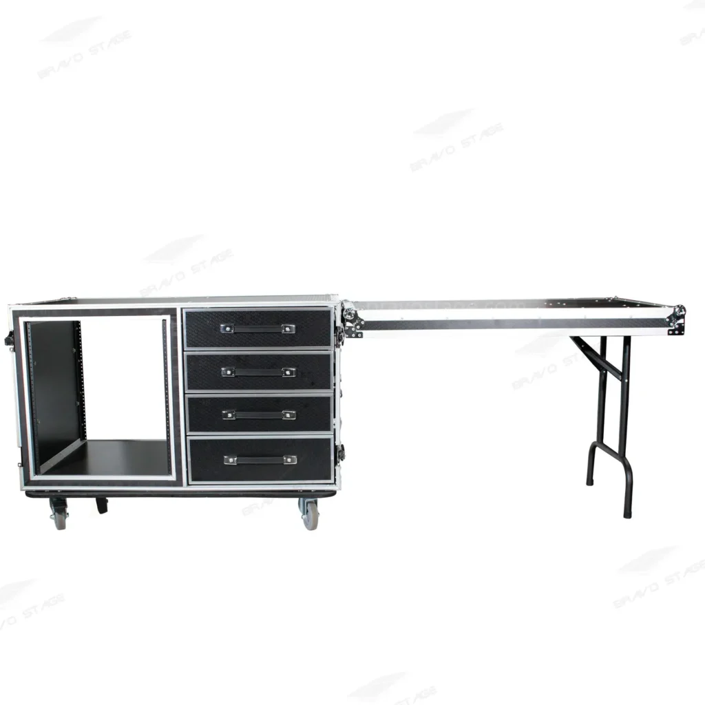 12U Shockproof Workstation Case With Drawers