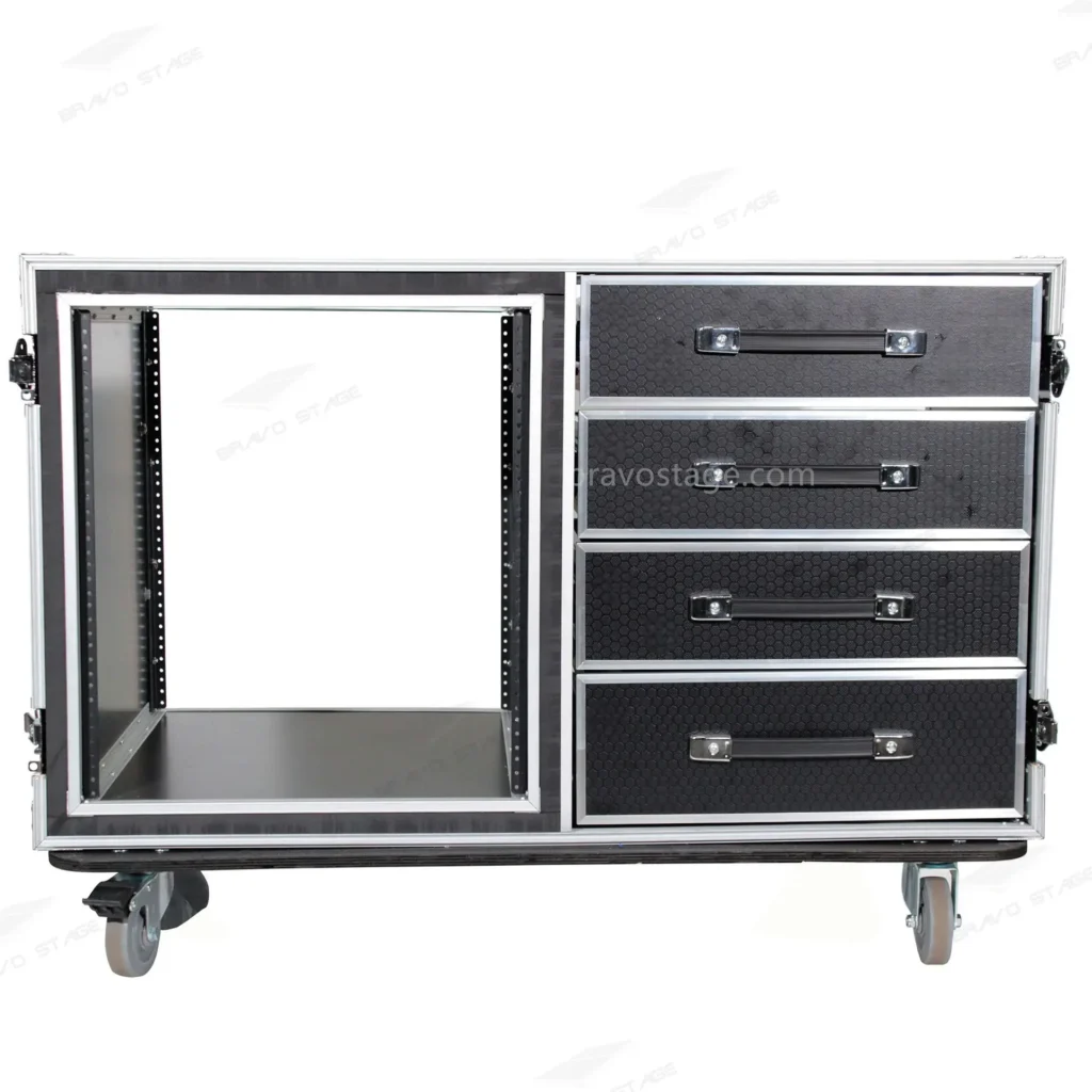 12U Shockproof Workstation Case With Drawers