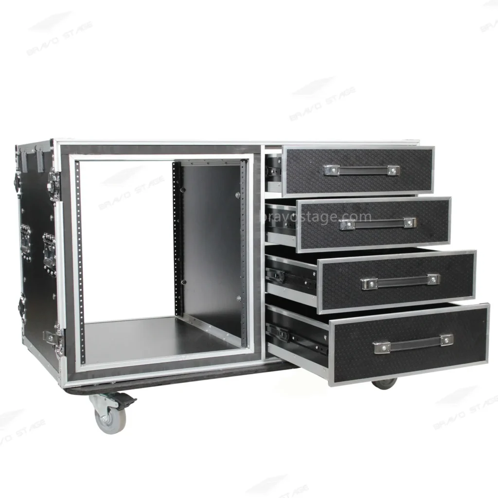 12U Shockproof Workstation Case With Drawers