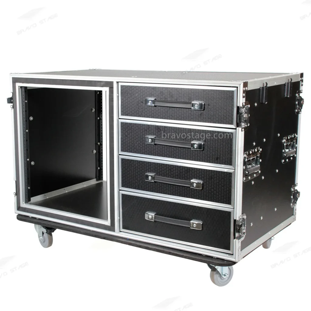 12U Shockproof Workstation Case With Drawers