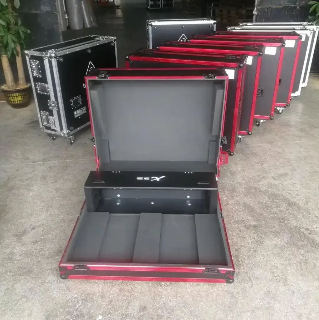 Red Color Behringer X32 Console Flight Case with Doghouse