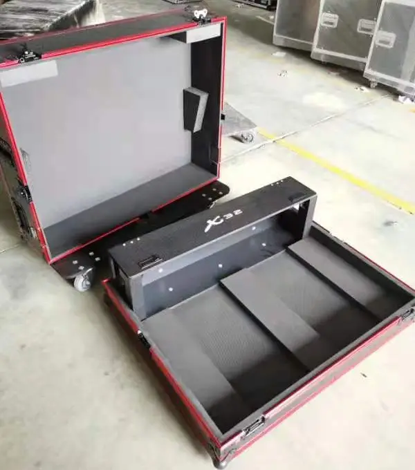 Red Color Behringer X32 Console Flight Case with Doghouse