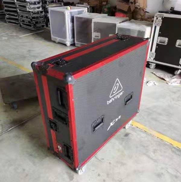 Red Color Behringer X32 Console Flight Case with Doghouse