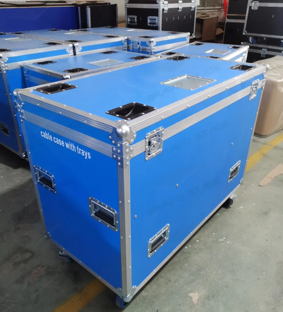 Blue Heavy-Duty Utility Flight Case with Tray
