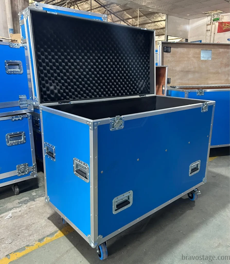 Blue Heavy-Duty Utility Flight Case with Tray