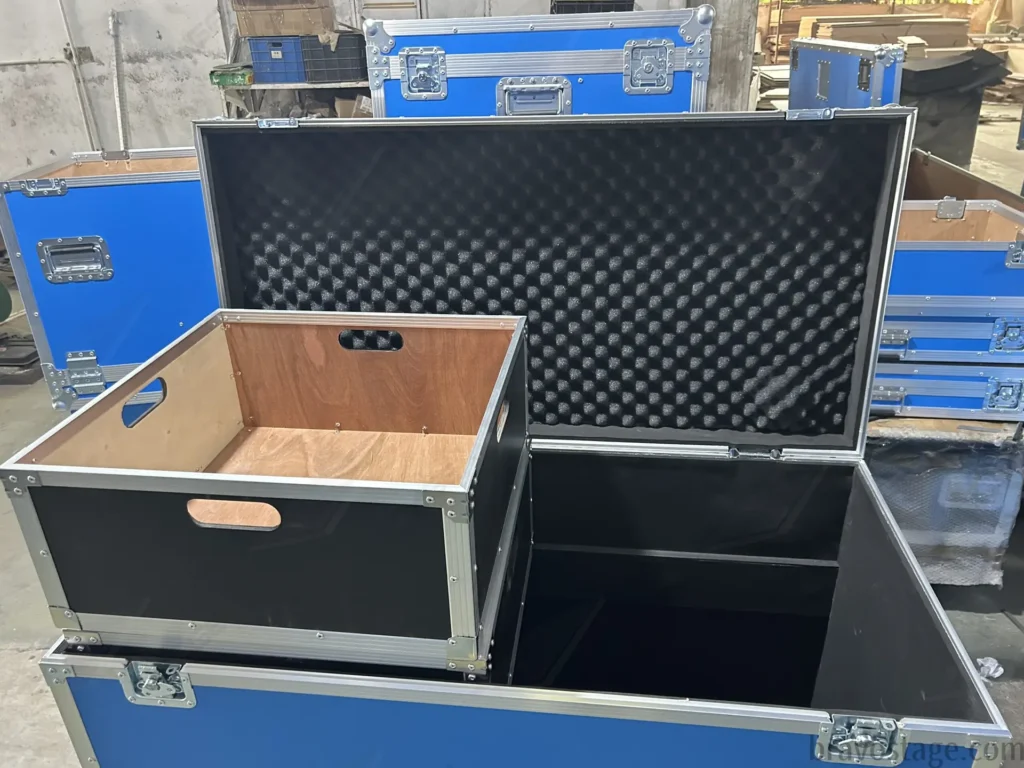 Blue Heavy-Duty Utility Flight Case with Tray
