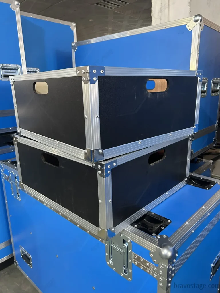 Blue Heavy-Duty Utility Flight Case with Tray