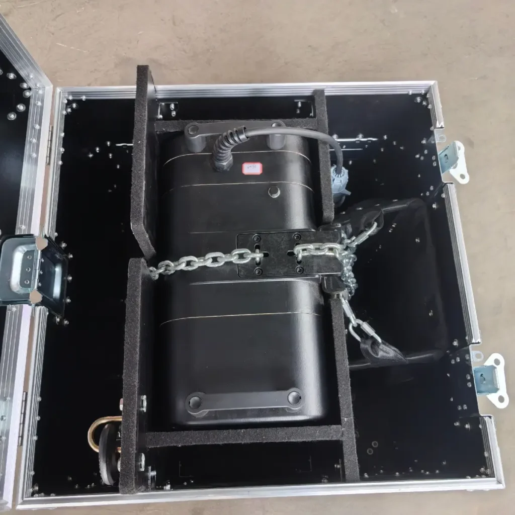 Coreat 1T Hoist in 24 x 24 Chain Hoist Flight Case