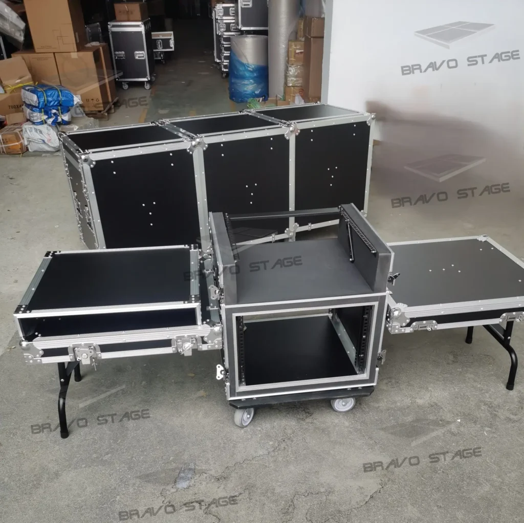 7U Space Shockproof Rack Case with Mixer Top