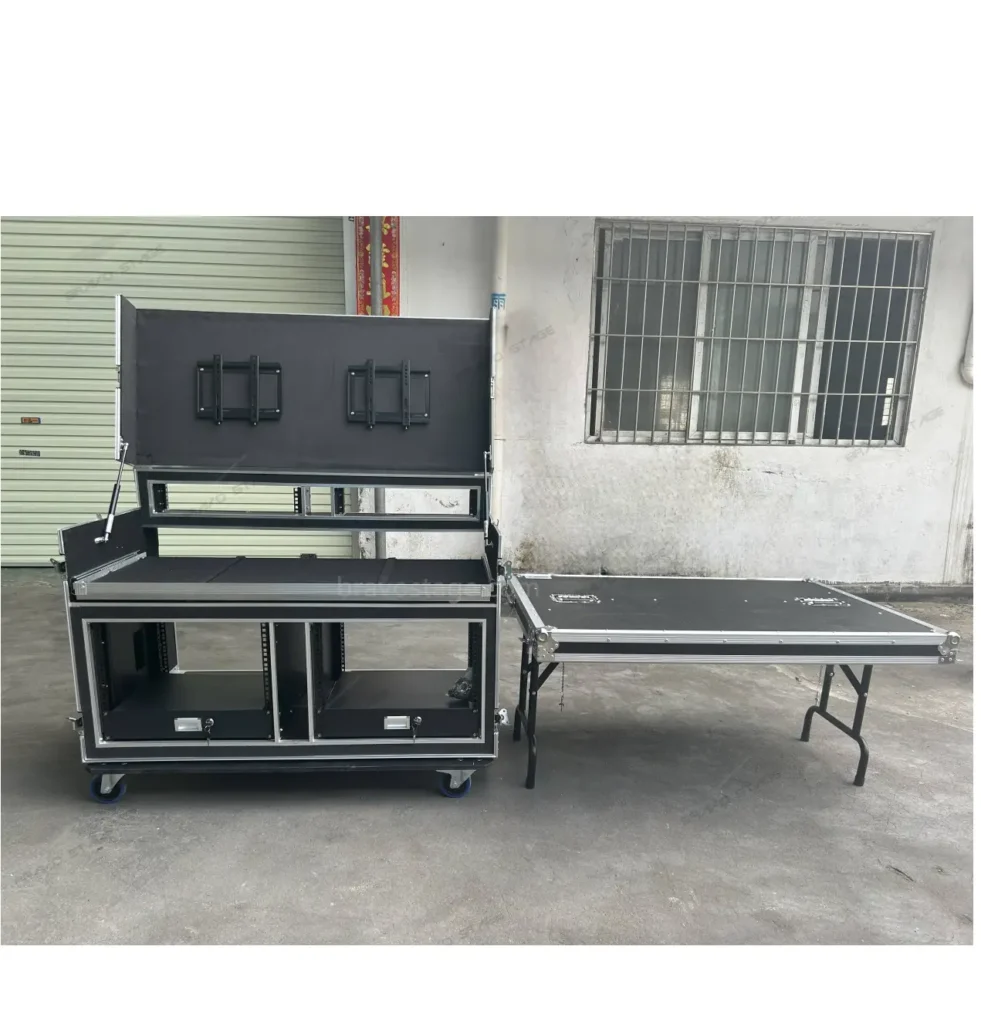 Mobile Video DJ Production Workstation Flight Case
