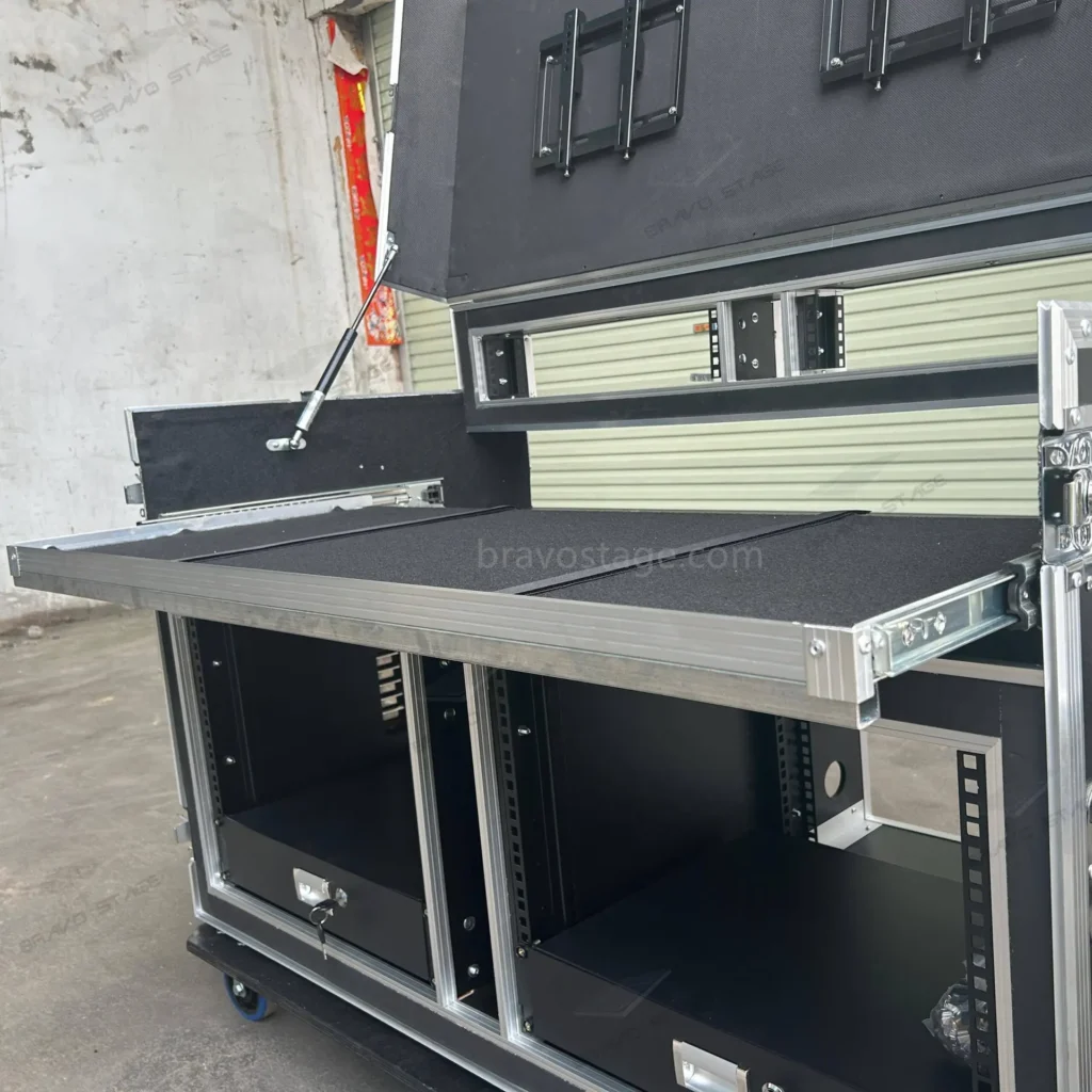 Mobile Video DJ Production Workstation Flight Case