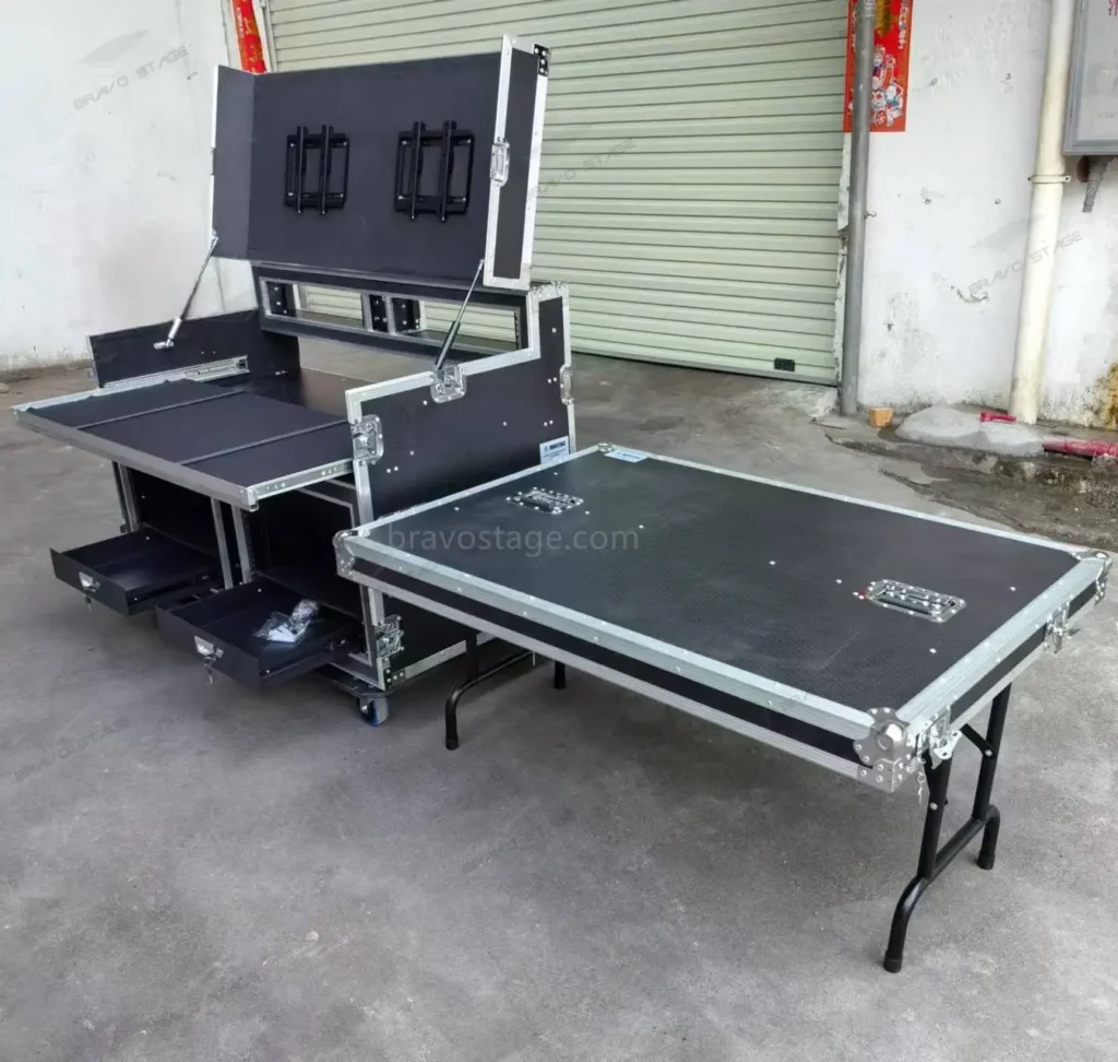 Mobile Video DJ Production Workstation Flight Case