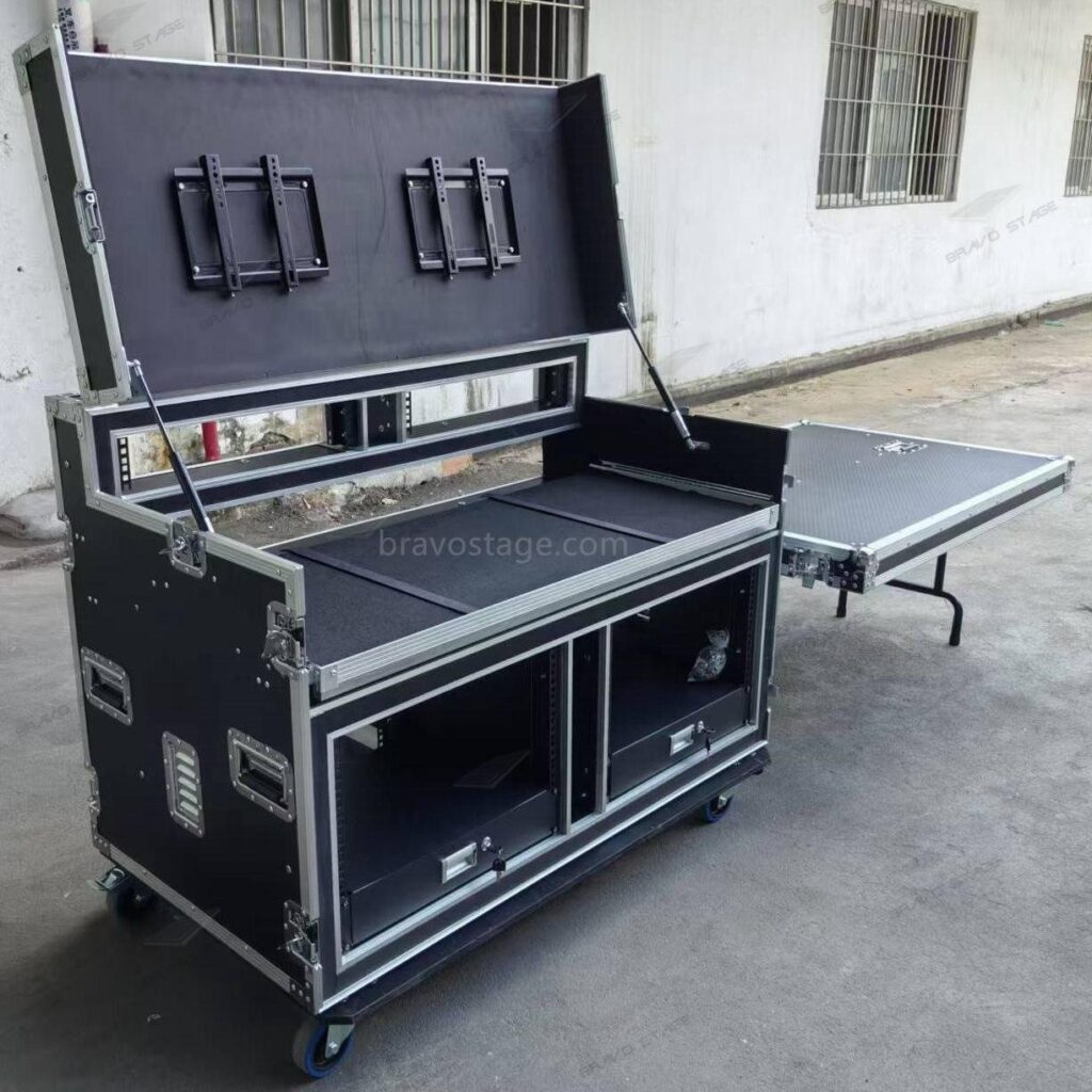Mobile Video DJ Production Workstation Flight Case