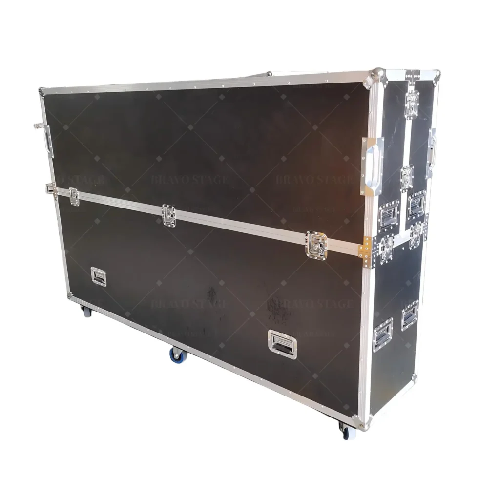 Motorized Universal Flight Case For Flat Panel Monitor LED LCD TV Dual 80″