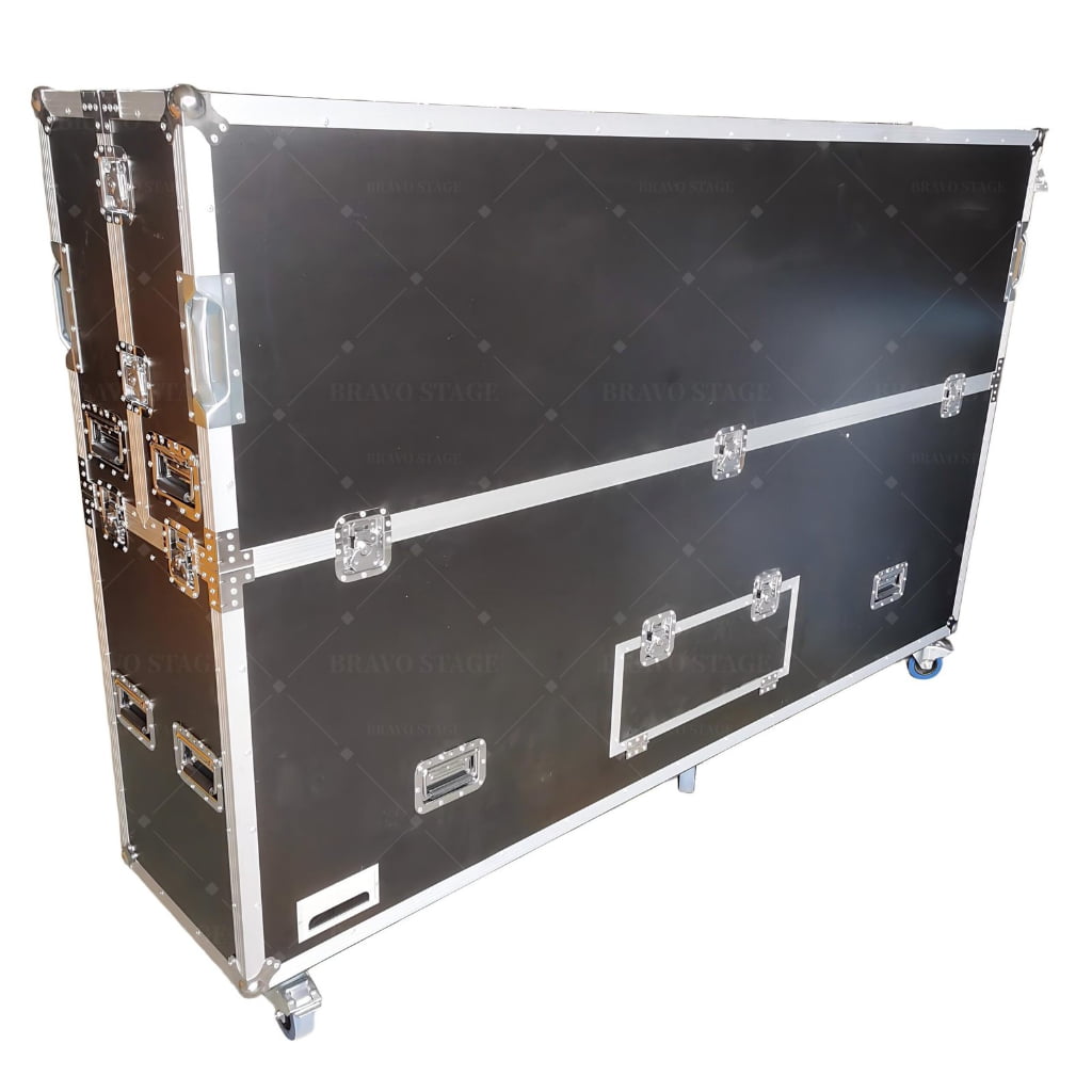 Motorized Universal Flight Case For Flat Panel Monitor LED LCD TV Dual 80″