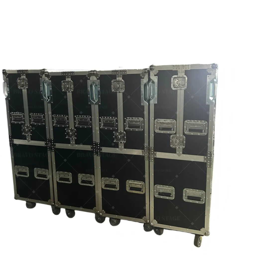 Motorized Universal Flight Case For Flat Panel Monitor LED LCD TV Dual 80″