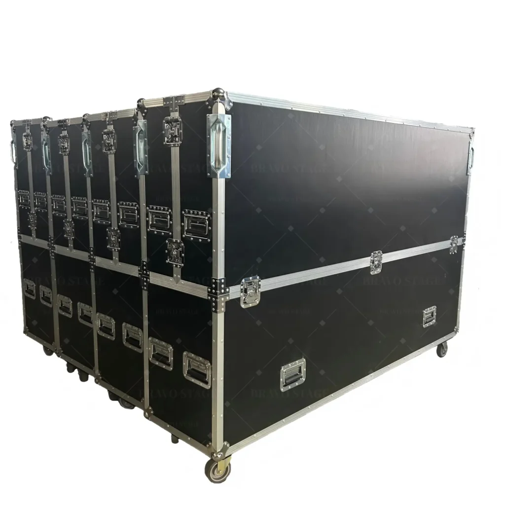 Motorized Universal Flight Case For Flat Panel Monitor LED LCD TV Dual 80″