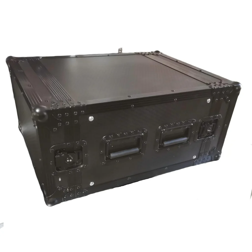 Black Color 6U Space Rack ATA Flight Case 19”