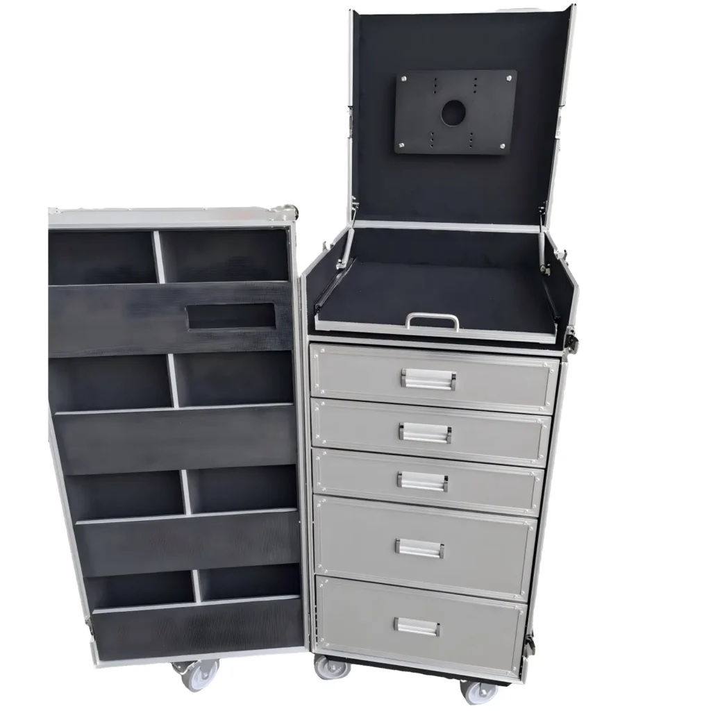 Mobile AV Streaming Recording Workstation Case with Drawers