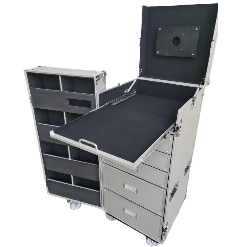 Mobile AV Streaming Recording Workstation Case with Drawers