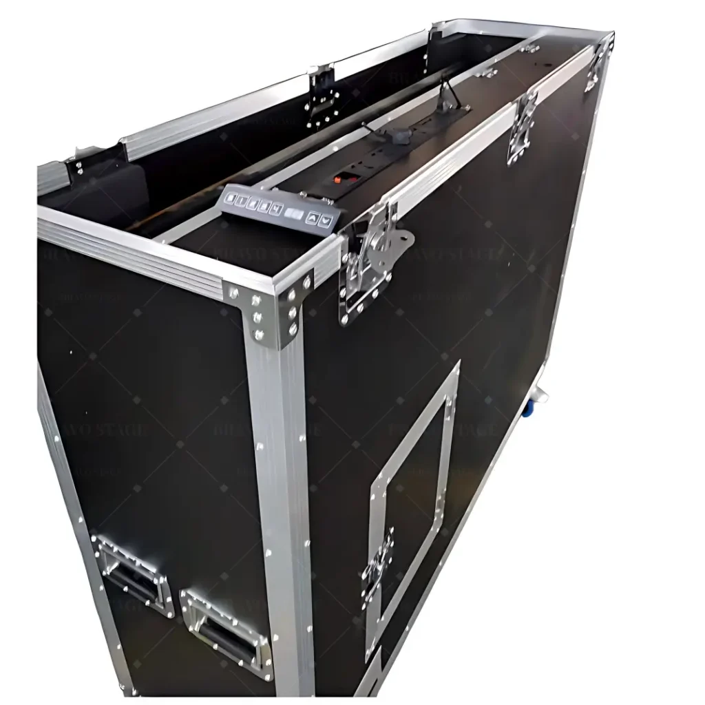 Motorized Universal Flight Case For Flat Panel Monitor LED LCD TV Dual 50″