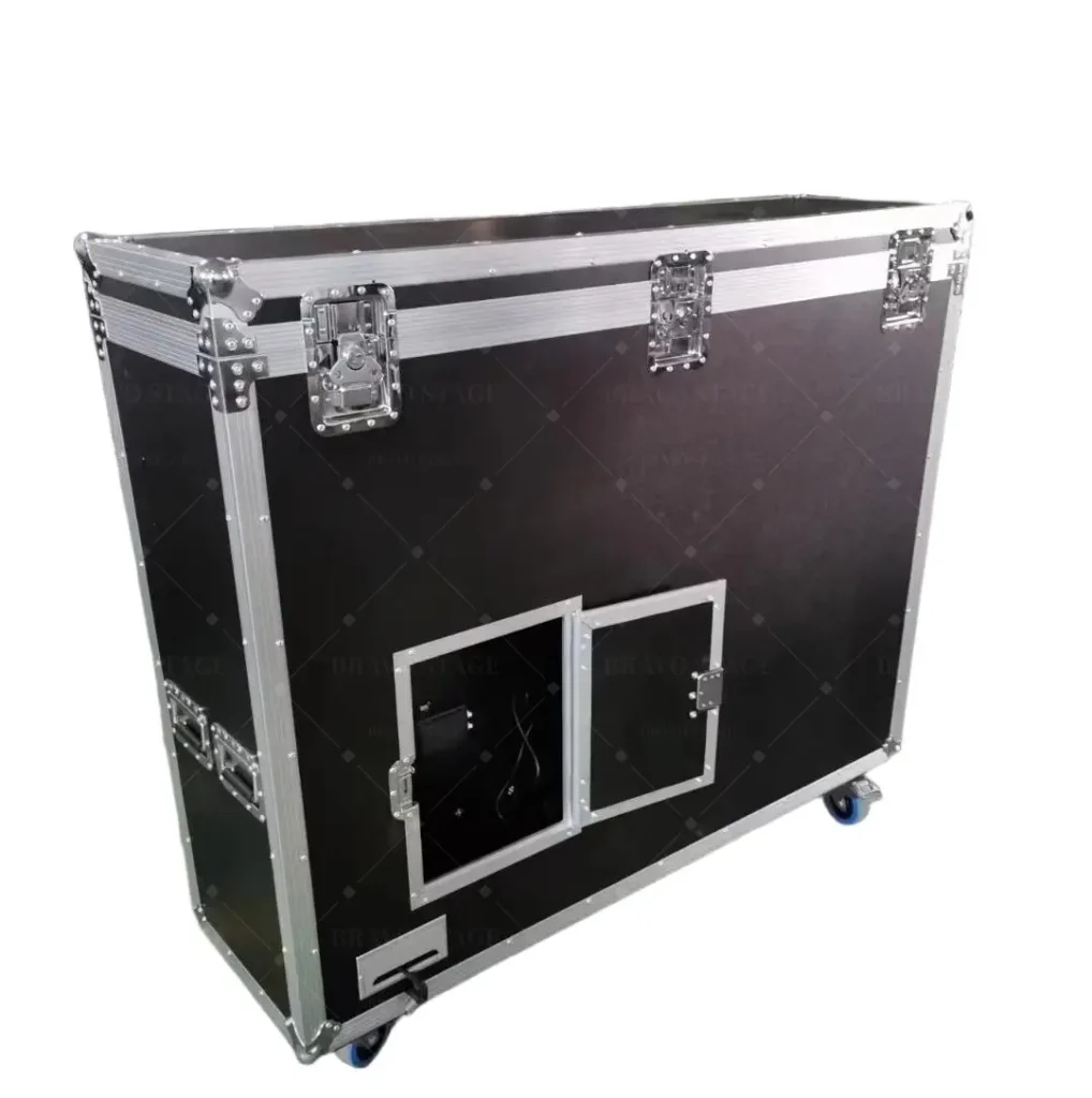 Motorized Universal Flight Case For Flat Panel Monitor LED LCD TV Dual 50″