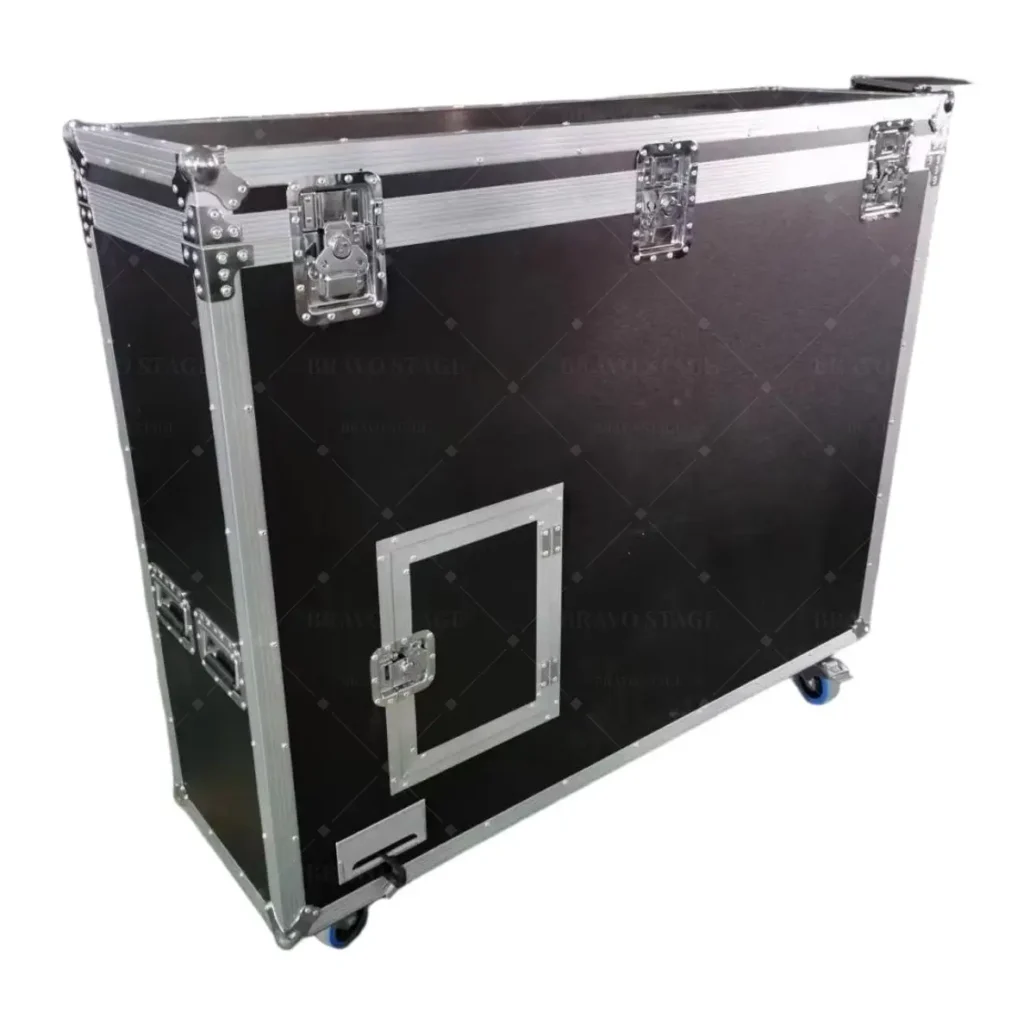 Motorized Universal Flight Case For Flat Panel Monitor LED LCD TV Dual 50″