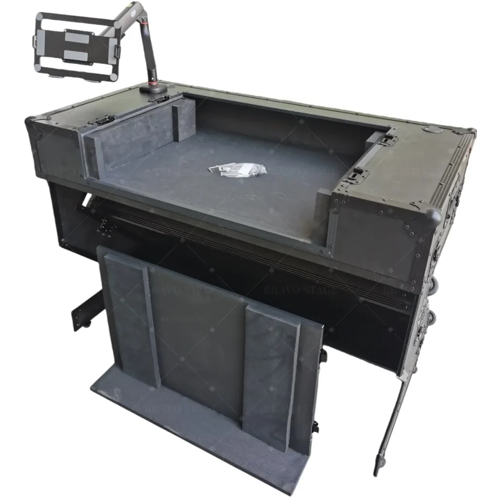 ATA Flight Case Folding DJ Z-Table Mobile Workstation