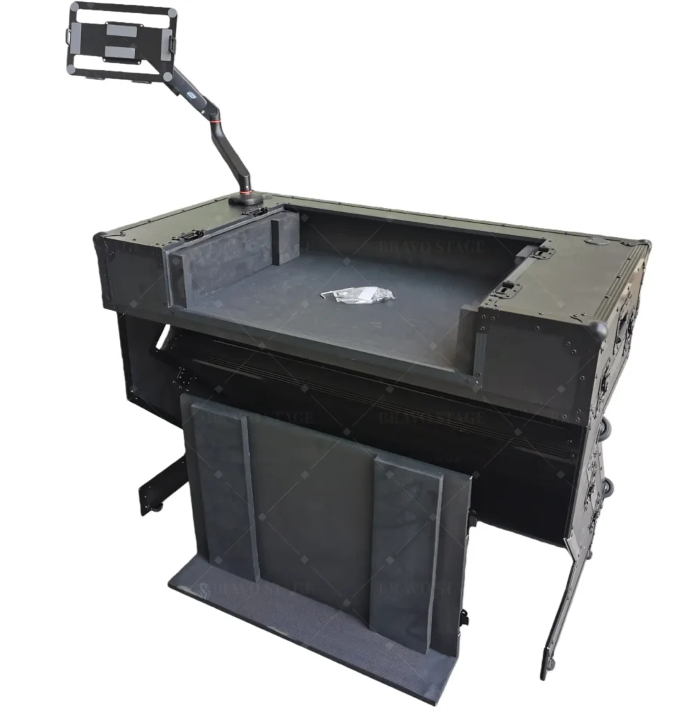 ATA Flight Case Folding DJ Z-Table Mobile Workstation