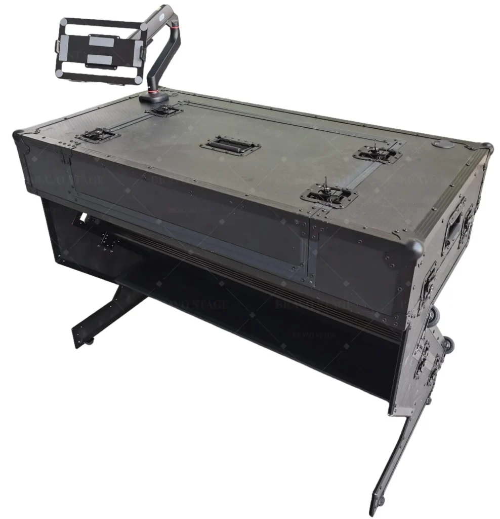 ATA Flight Case Folding DJ Z-Table Mobile Workstation