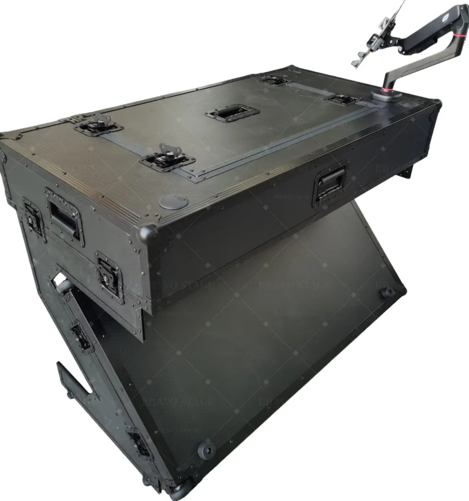 ATA Flight Case Folding DJ Z-Table Mobile Workstation