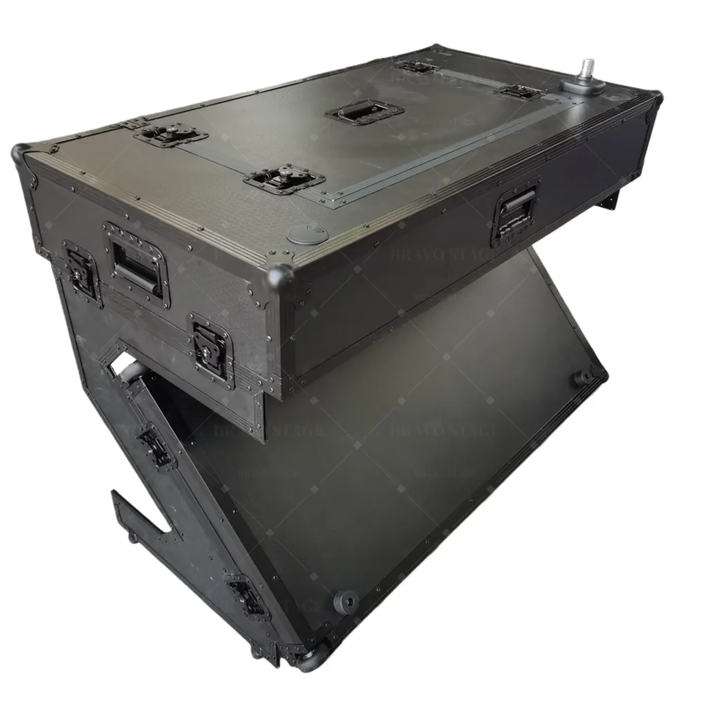 ATA Flight Case Folding DJ Z-Table Mobile Workstation