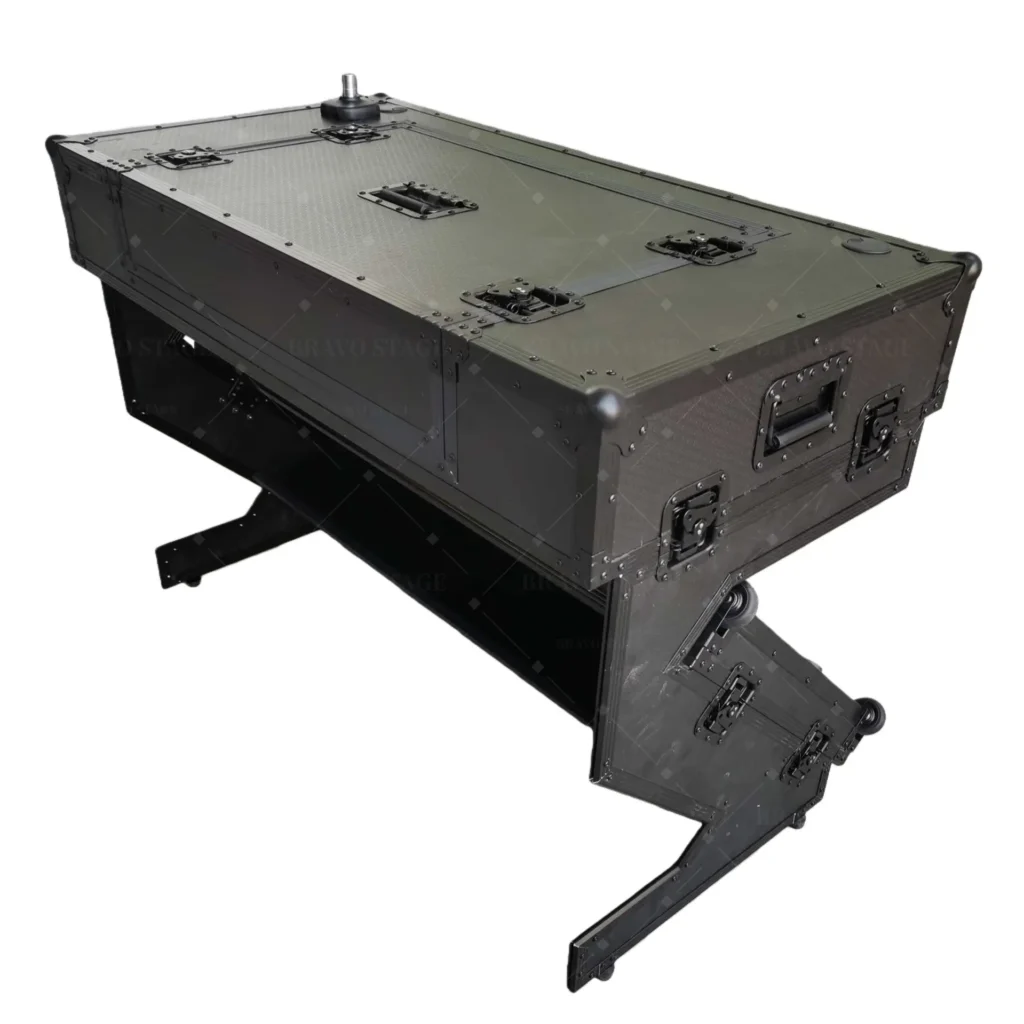 ATA Flight Case Folding DJ Z-Table Mobile Workstation