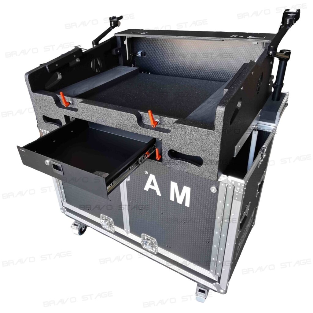 Flip-Ready Hydraulic Flight Case for Grand MA Digital Audio Consoles