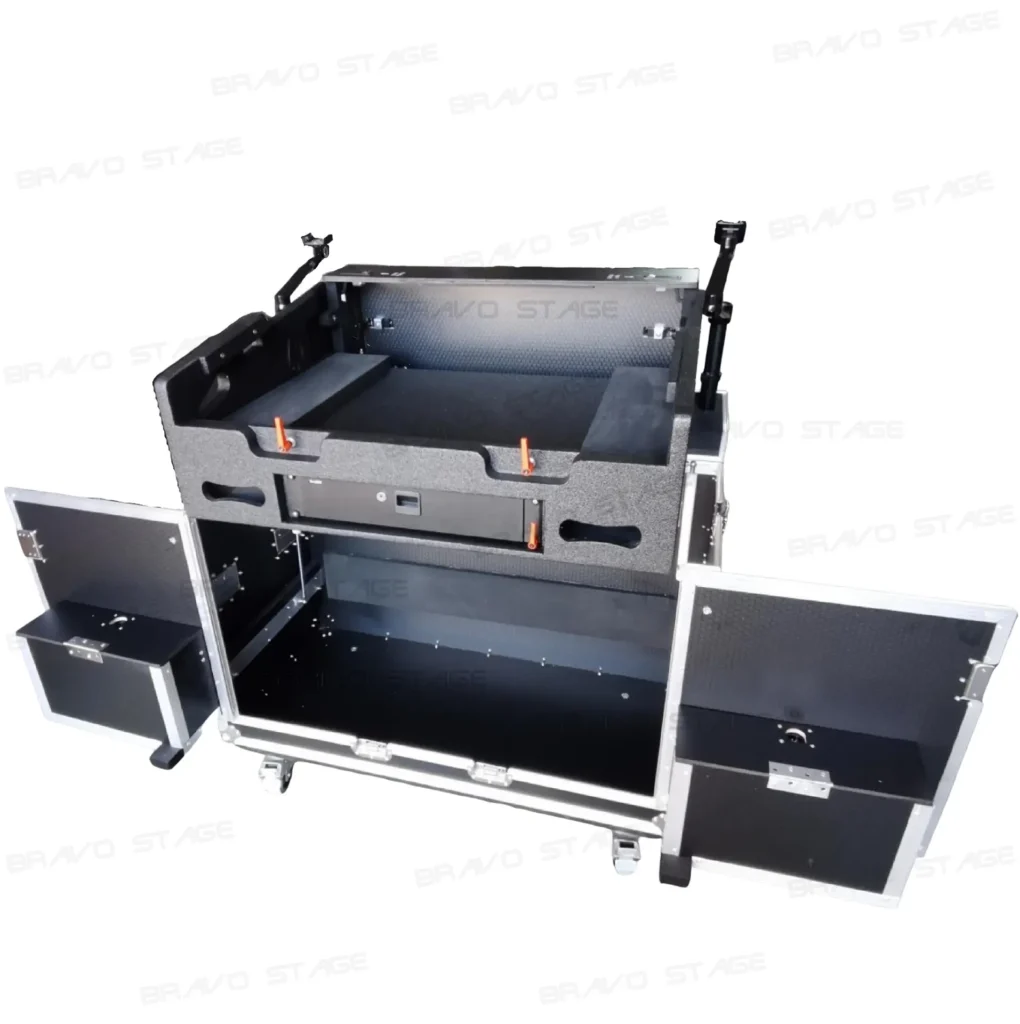 Flip-Ready Hydraulic Flight Case for Grand MA Digital Audio Consoles