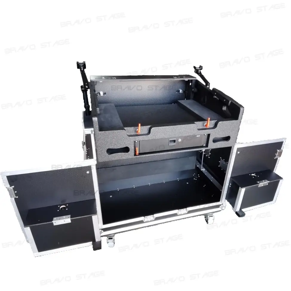 Flip-Ready Hydraulic Flight Case for Grand MA Digital Audio Consoles