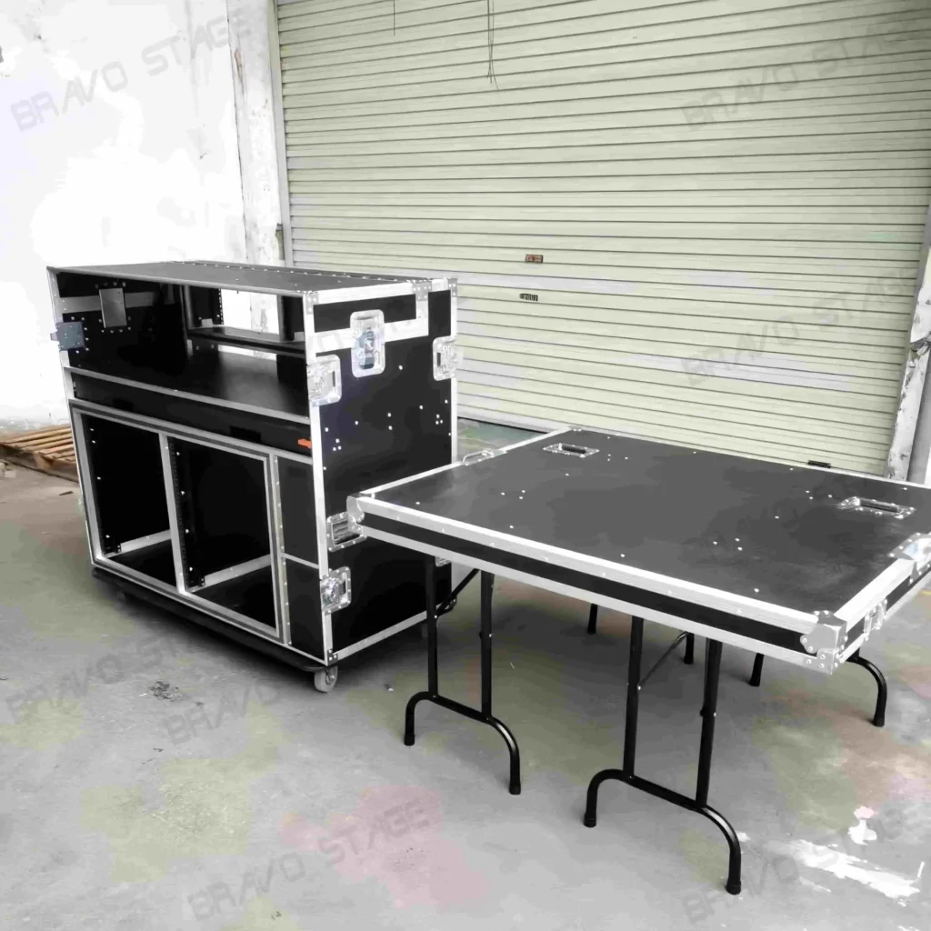 2X12U Mobile AV Broadcasting Streaming Recording Studio Workstation Case