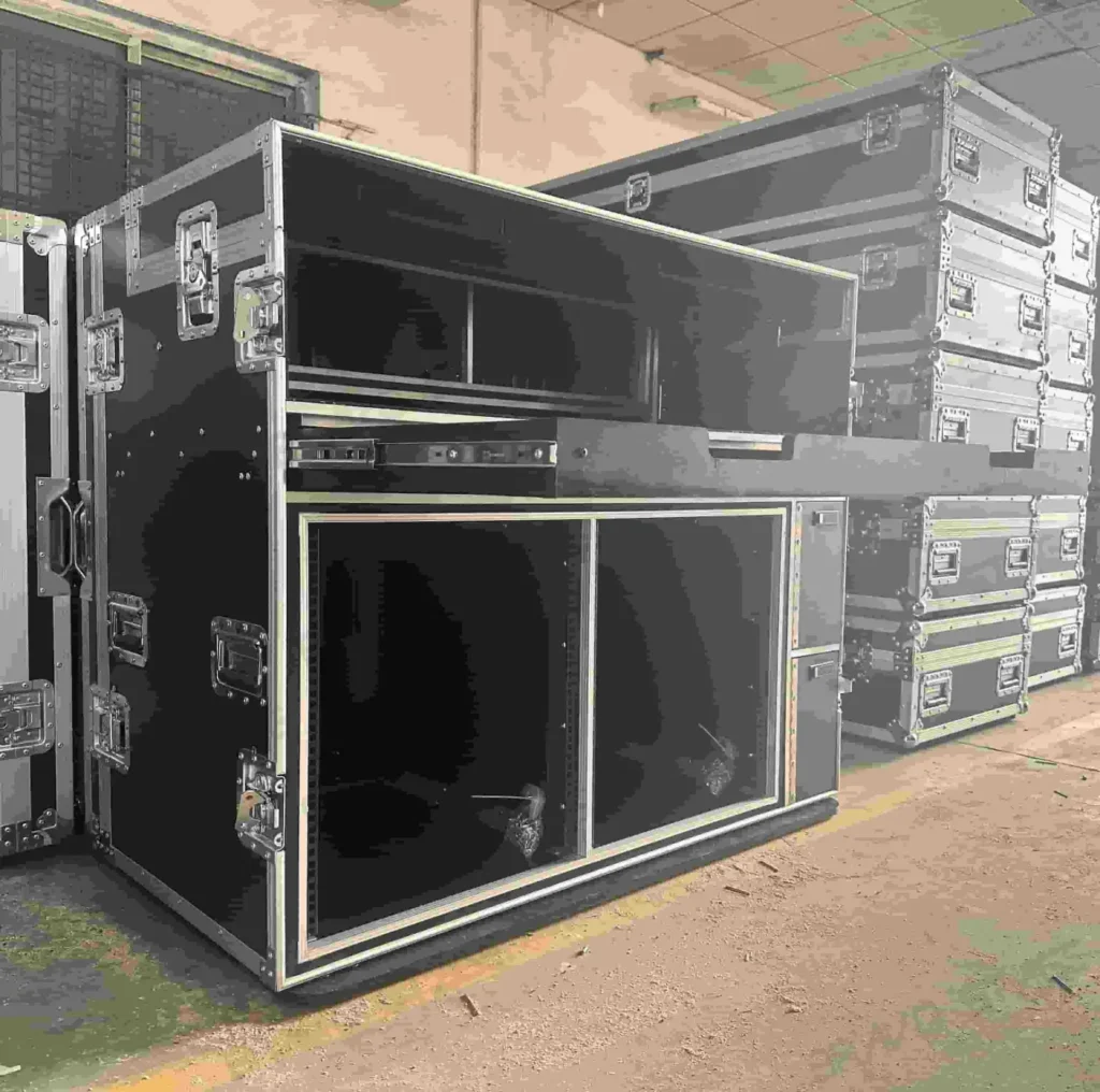 2X12U Mobile AV Broadcasting Streaming Recording Studio Workstation Case