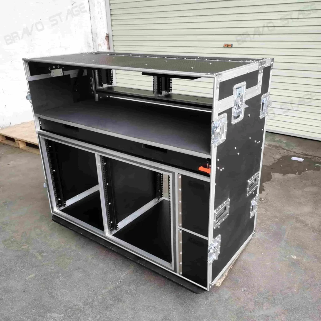 2X12U Mobile AV Broadcasting Streaming Recording Studio Workstation Case